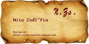 Nits Zsófia névjegykártya