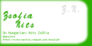 zsofia nits business card