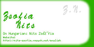 zsofia nits business card